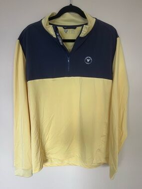 Levelwear Golf Half-Zip Pullover - Yellow and grey